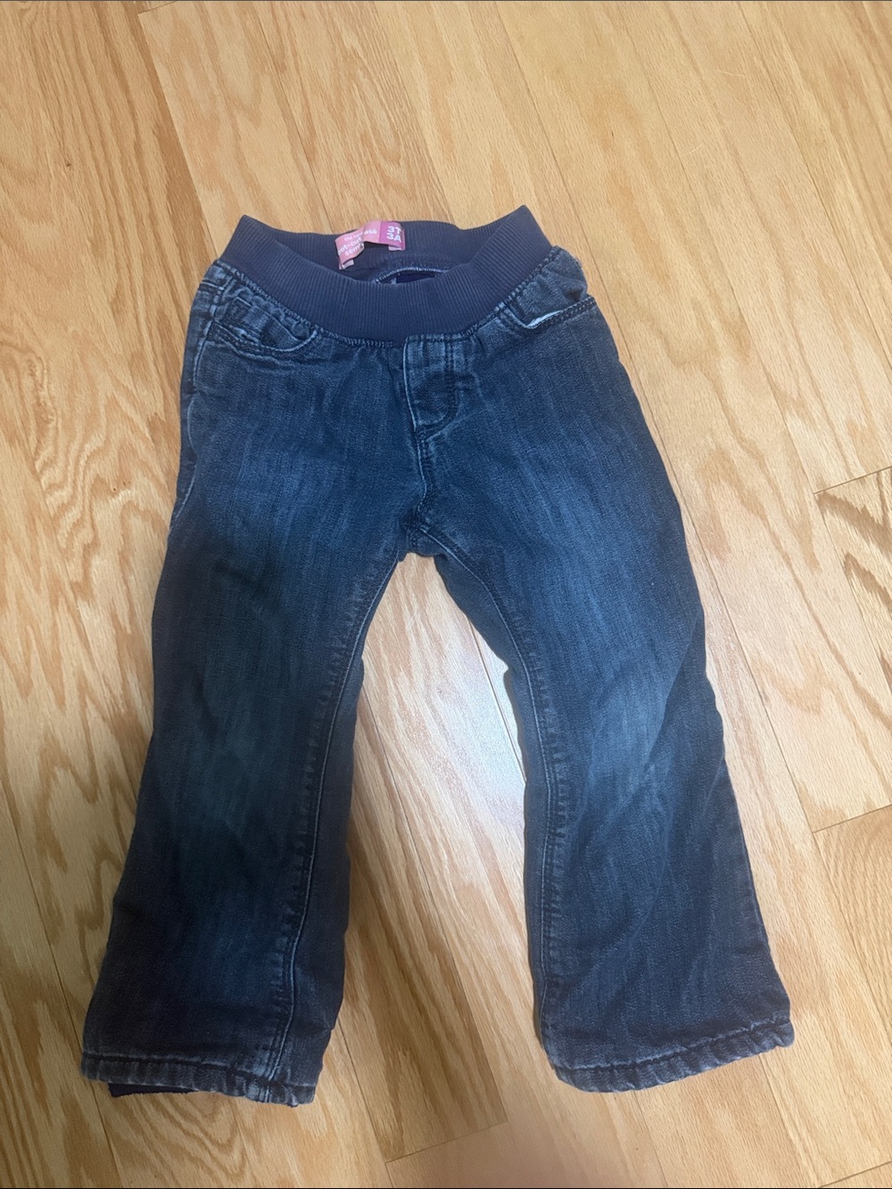 Old Navy Fleece Lined Dark Blue Kids Pull-On Denim Pants